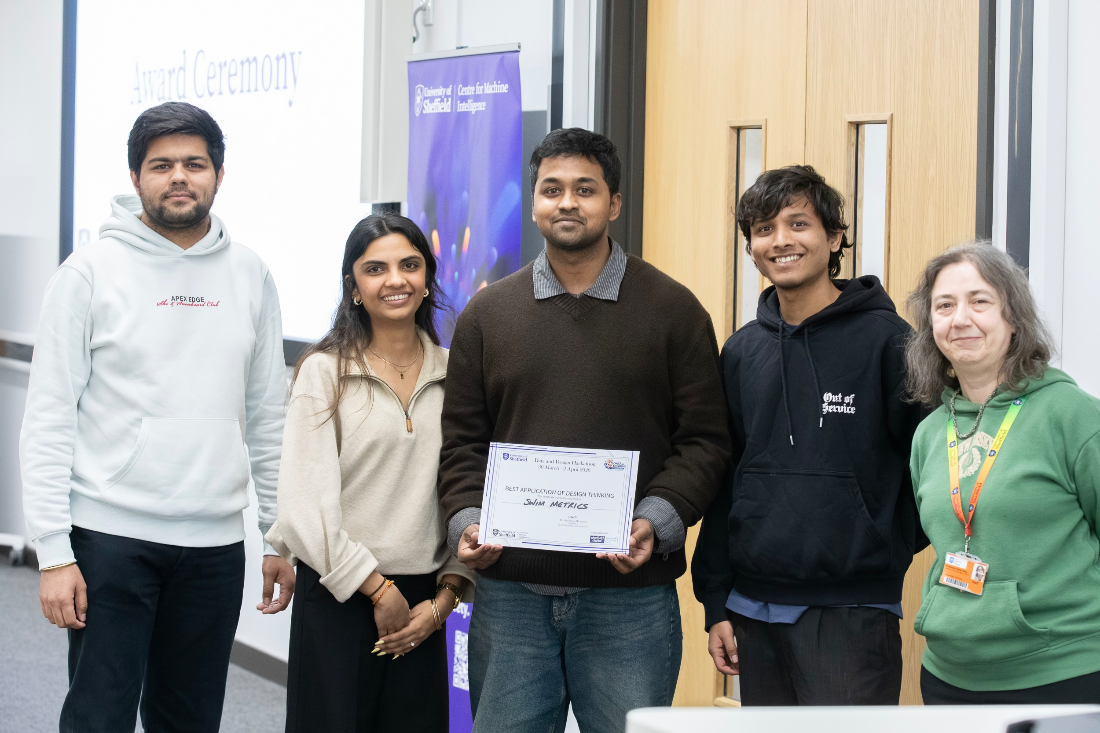Team receiving Best Application of Design Thinking award